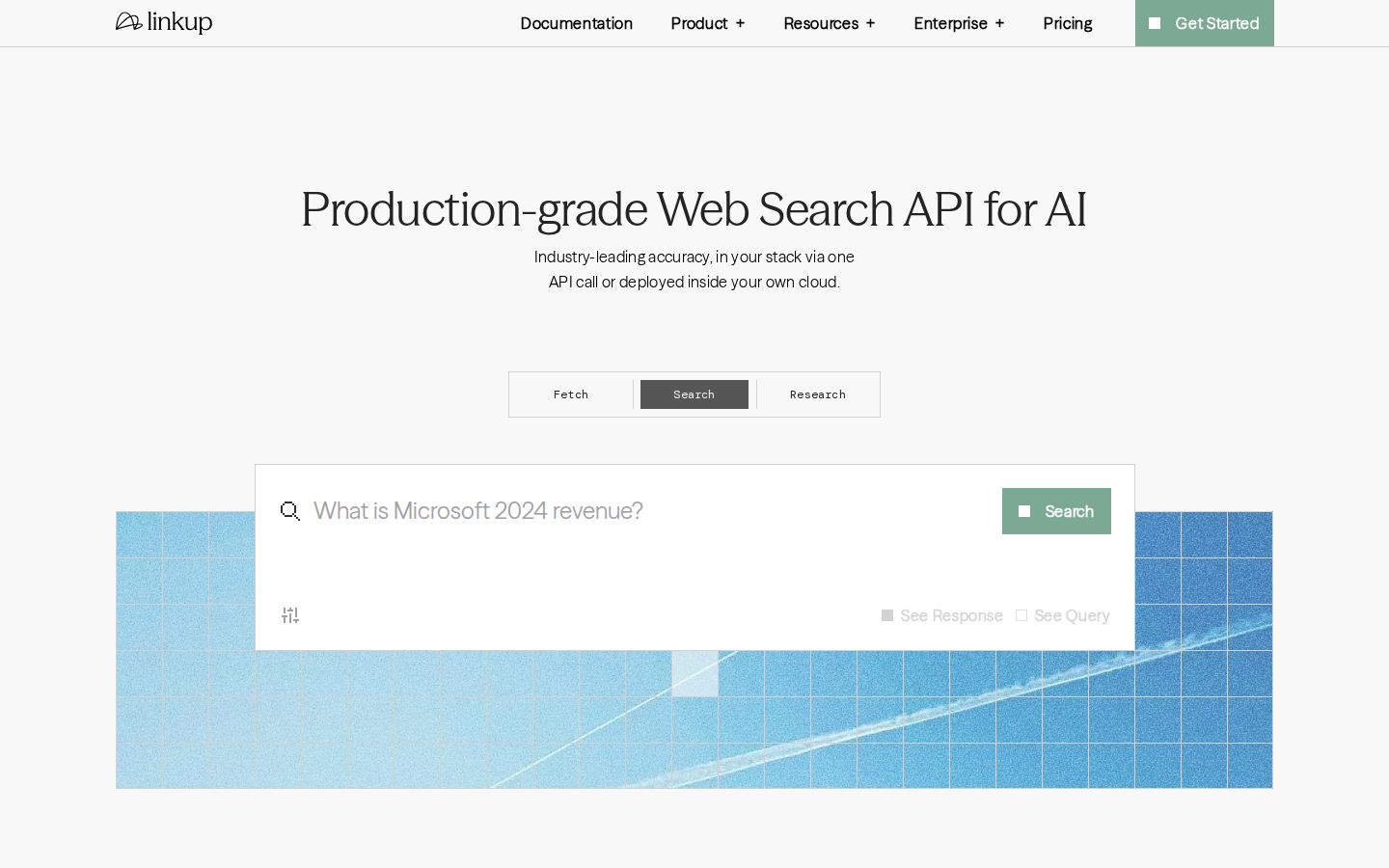 Linkup homepage - verified fact search